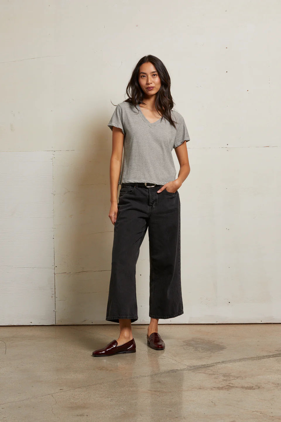 Hendrix Basic V Tee Stripe