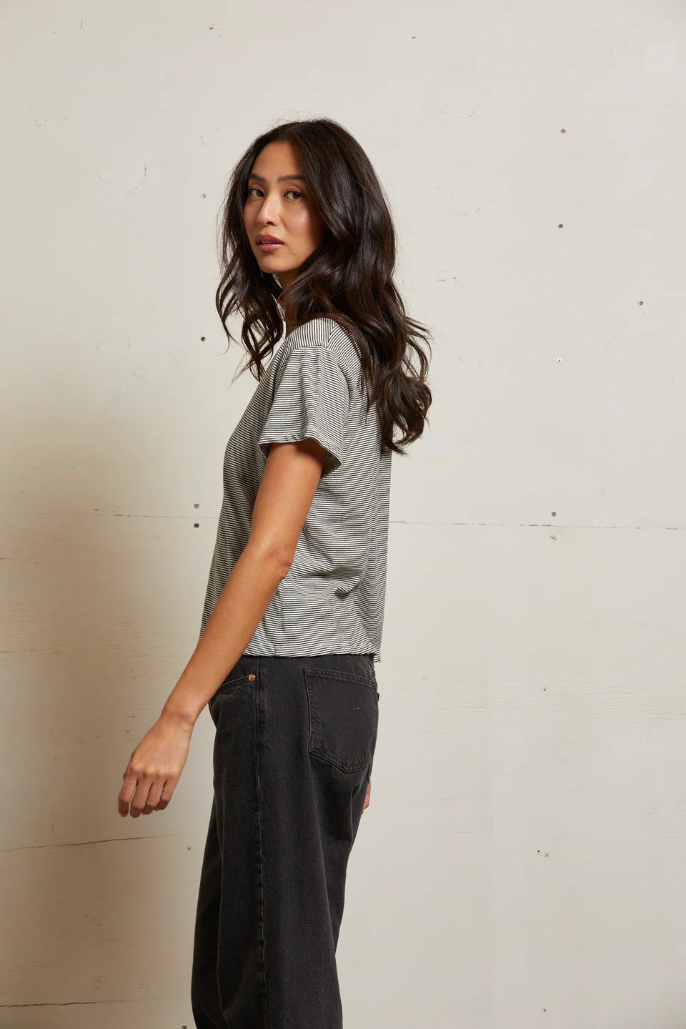 Hendrix Basic V Tee Stripe