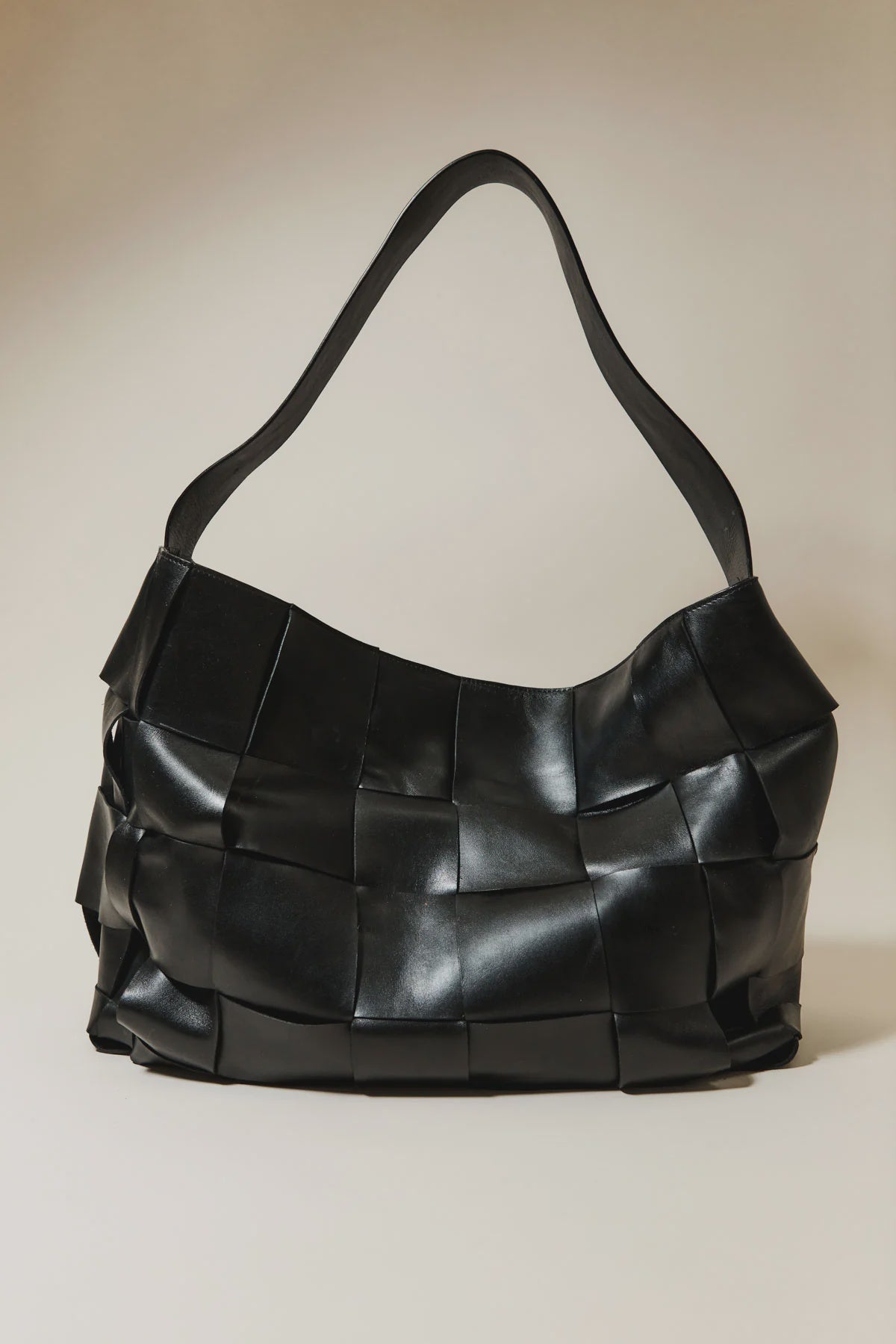 Woven Large Tote Black