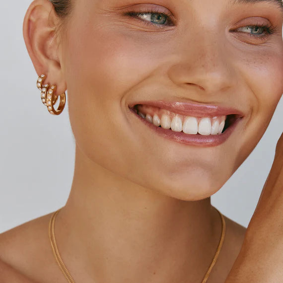 Crystal Pearl Maxi Hoop