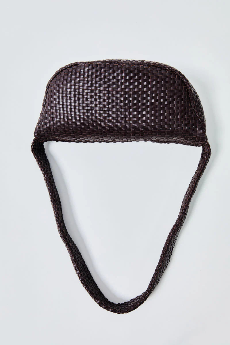 Lattice Weave Crescent Bag
