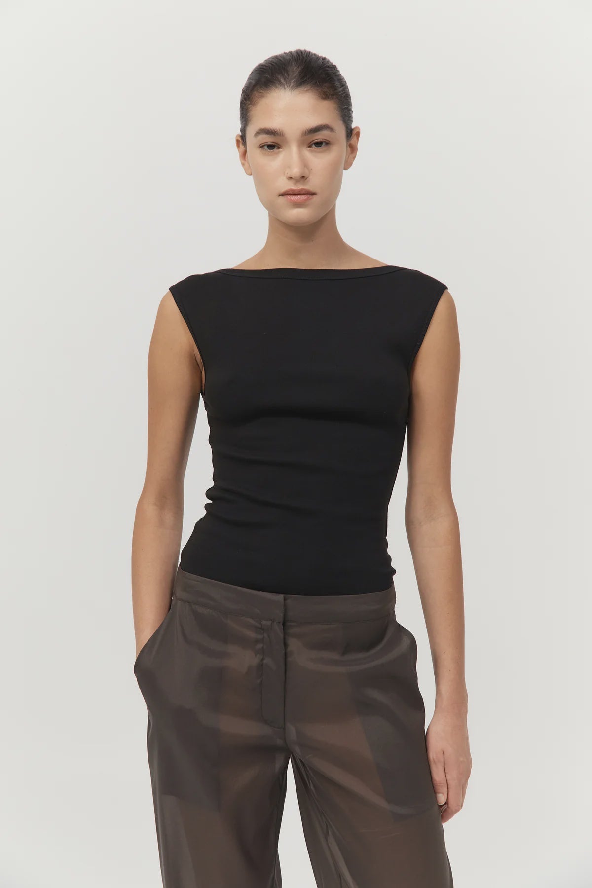 Organic Cotton Ballerina Top Black