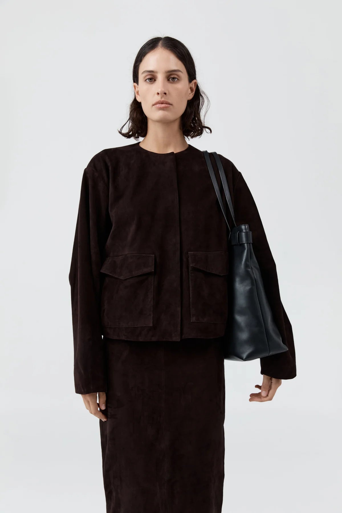 Pre Order * Belt Detail Tote Black