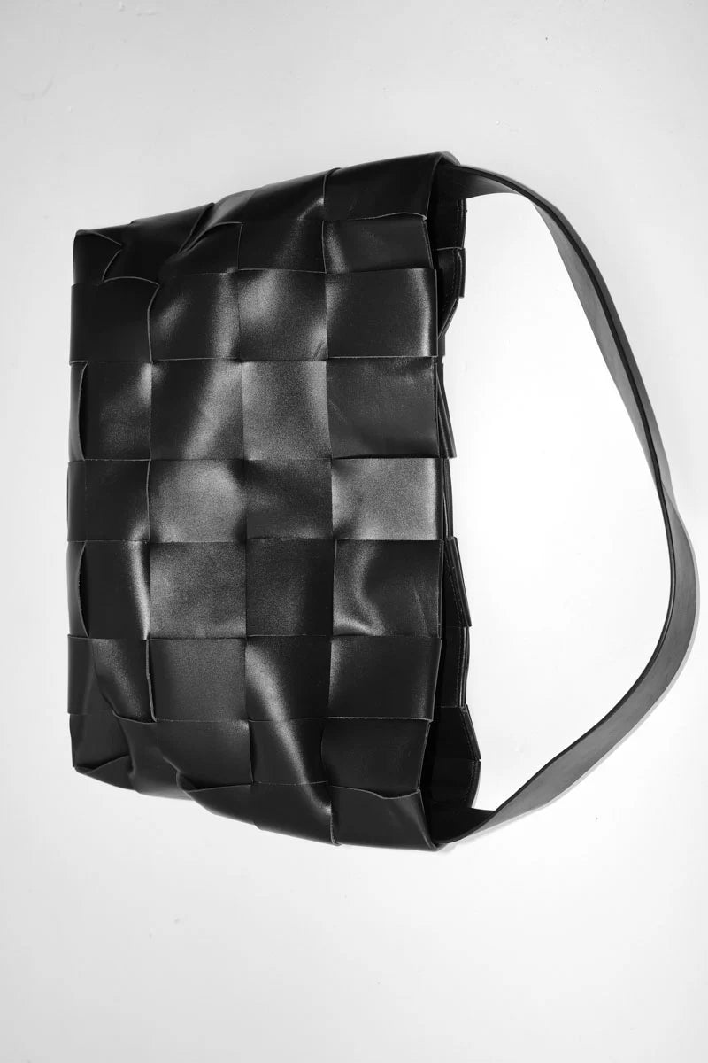 Woven Large Tote Black