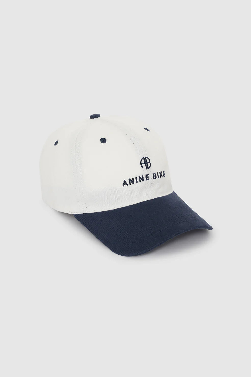 Jeremy Baseball Cap - Ivory & Navy