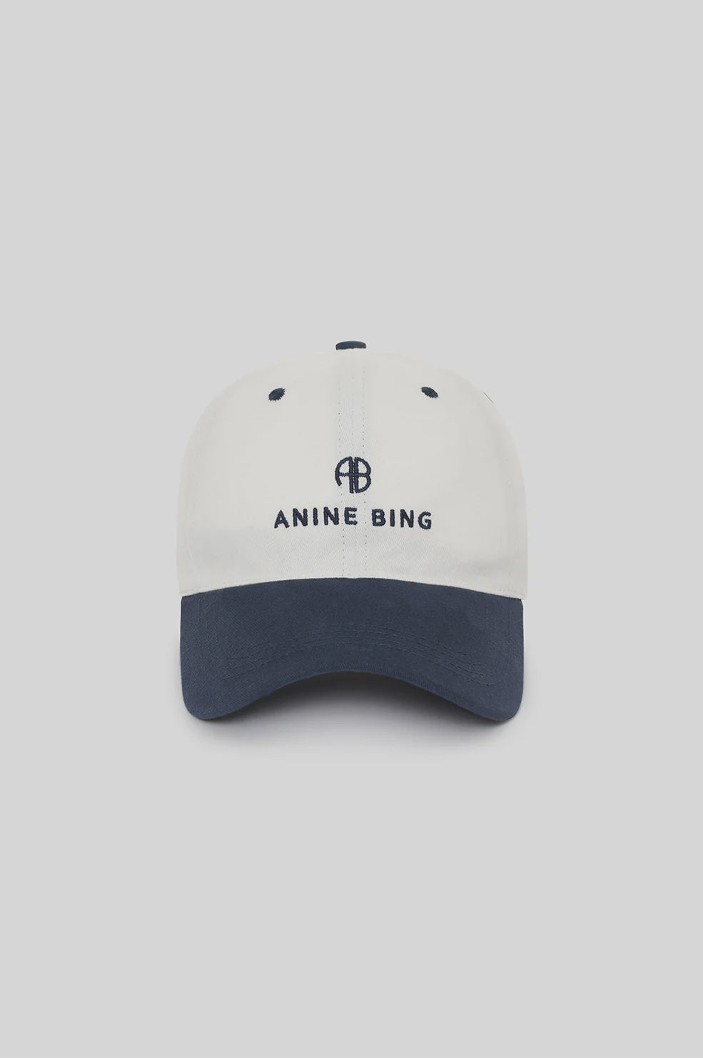 Jeremy Baseball Cap - Ivory & Navy