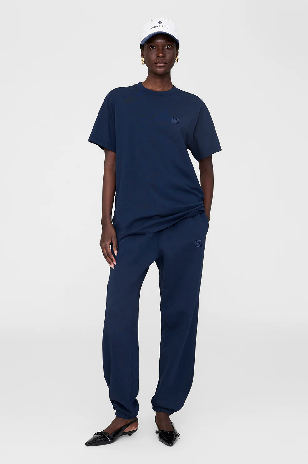 Jeremy Baseball Cap - Ivory & Navy