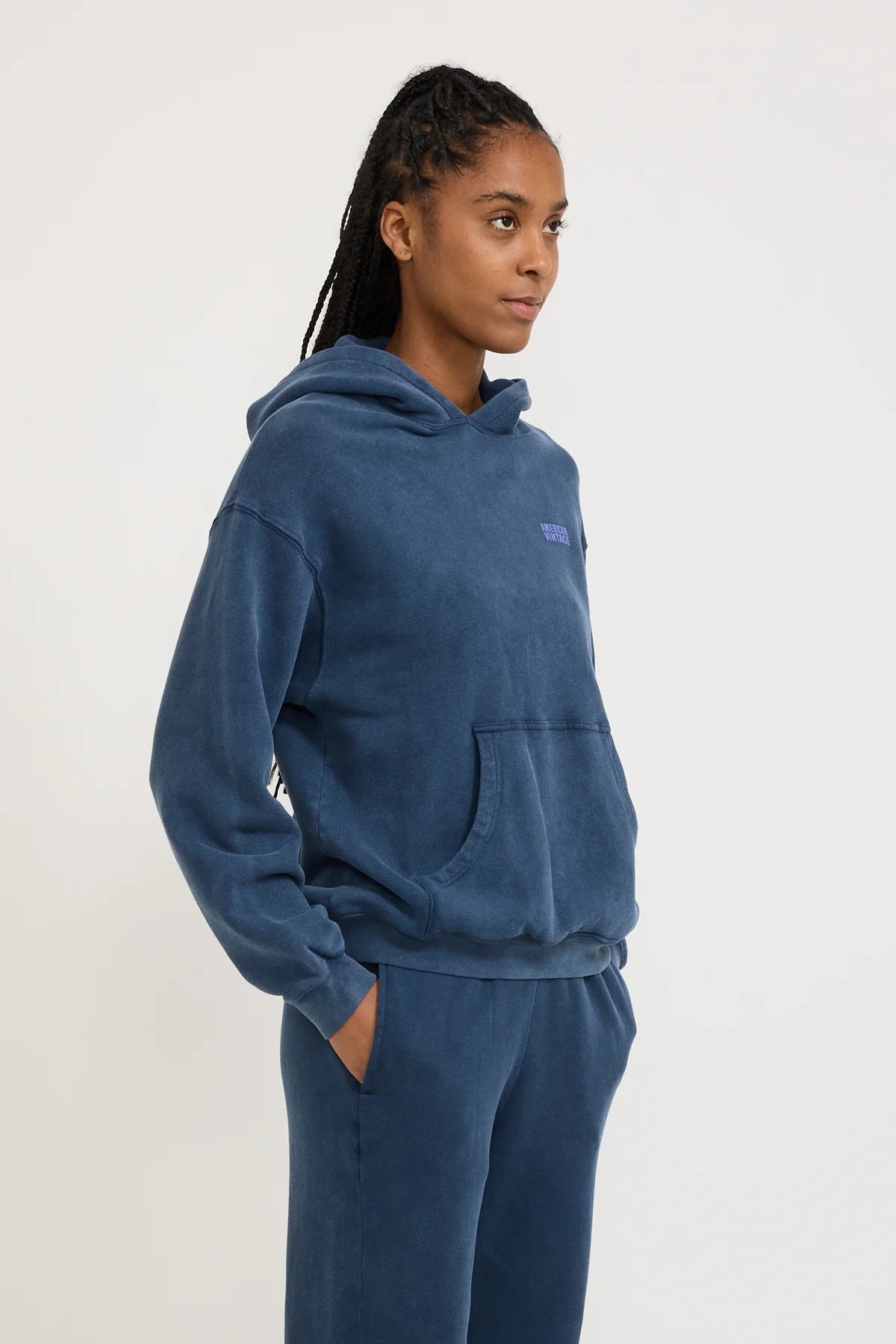 Hooded Jumper Marine