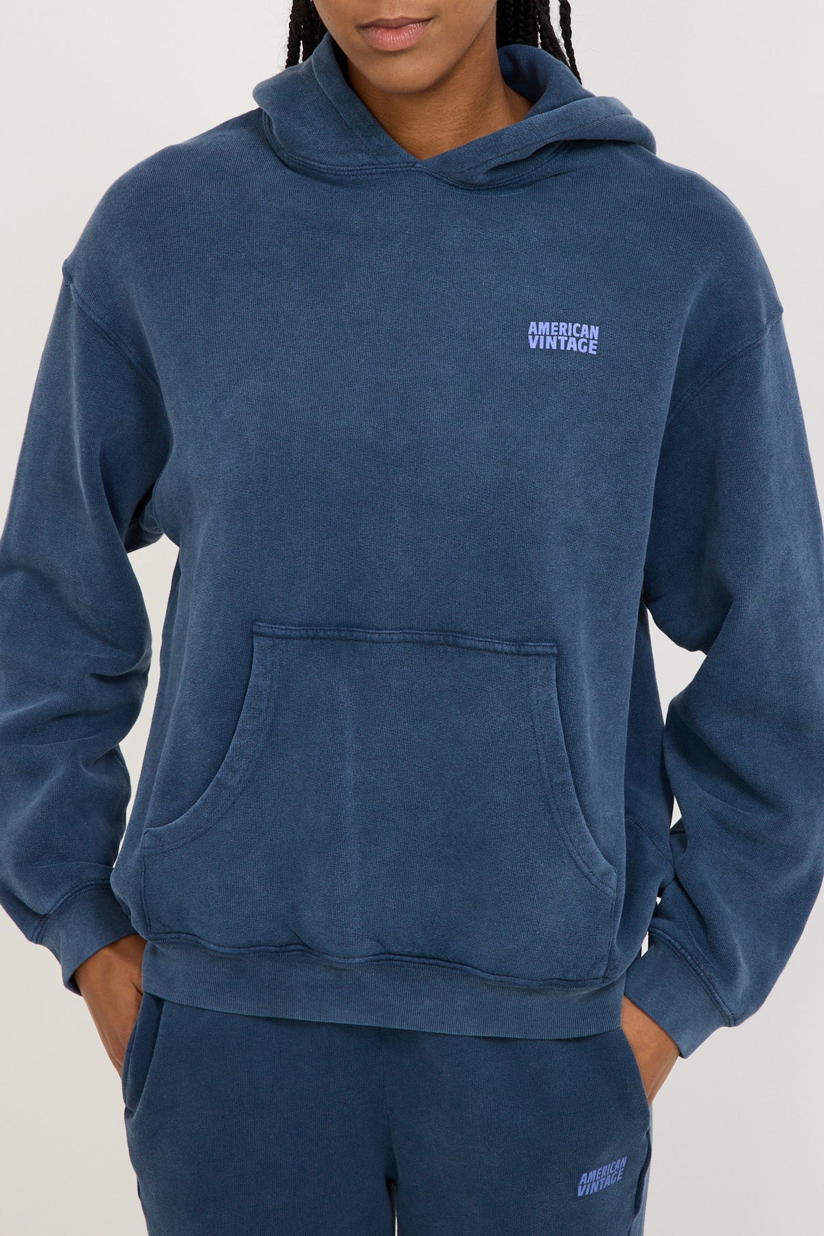 Hooded Jumper Marine