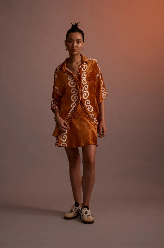 Aphaea Velvet Clover Mini Skirt