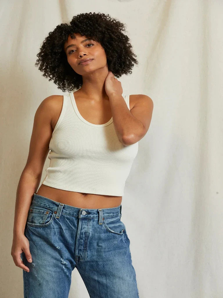 Blondie Tank - Bright Ivory