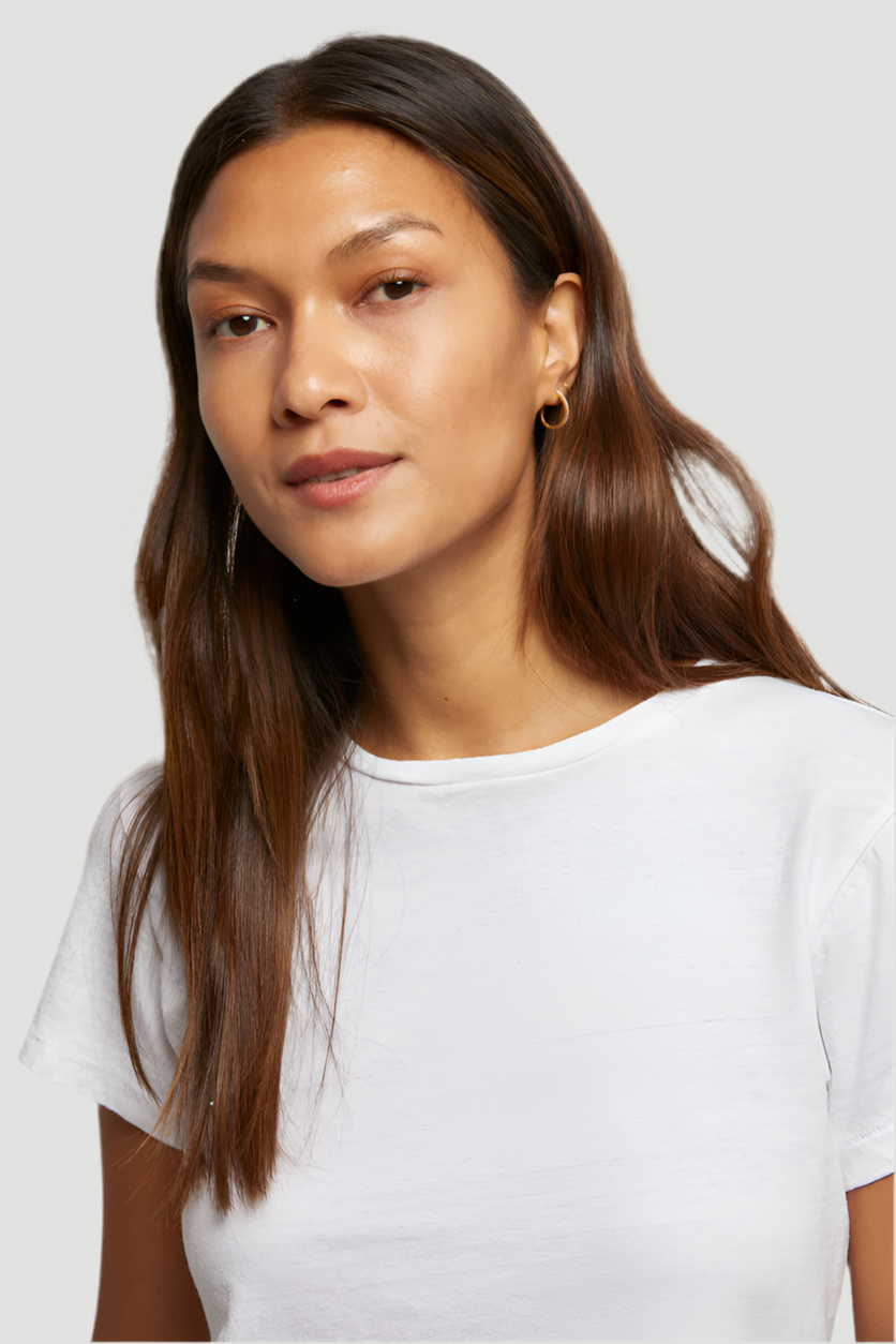 Lisa Slim Crew Tee - White