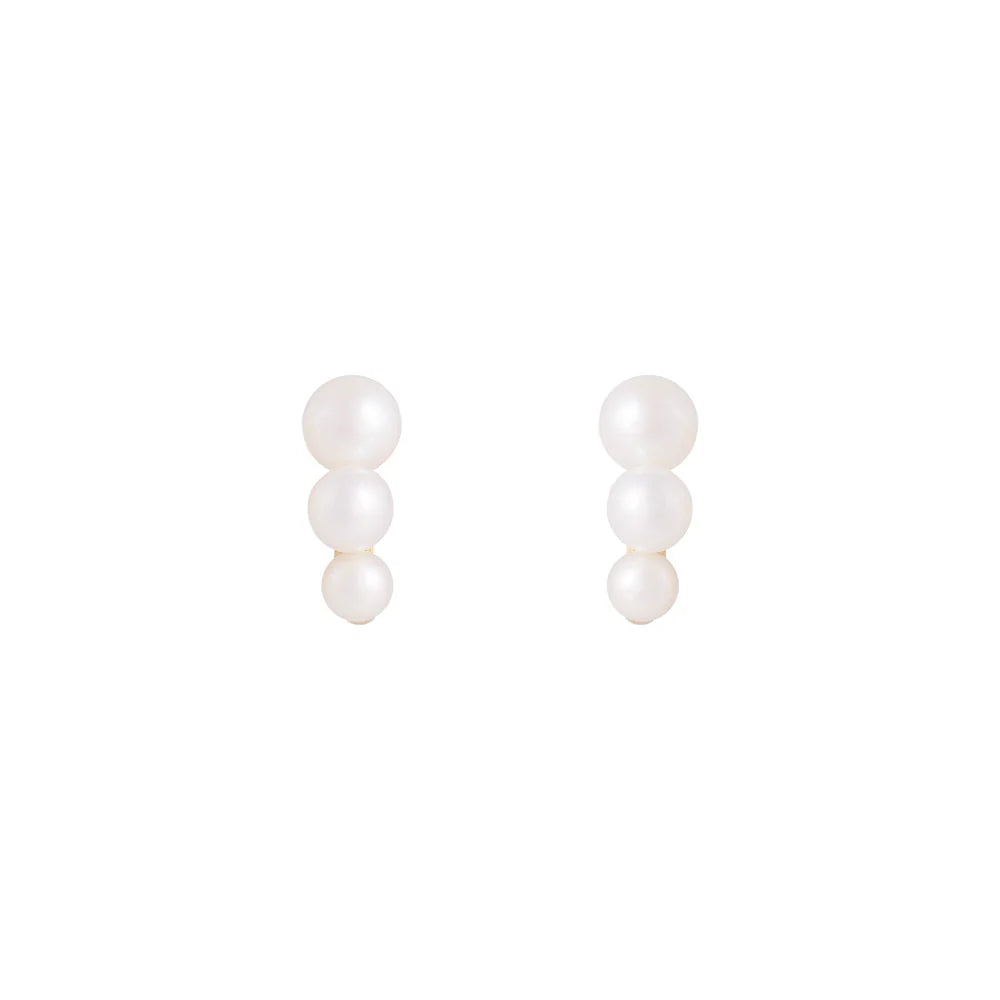 Triplet Pearl Studs