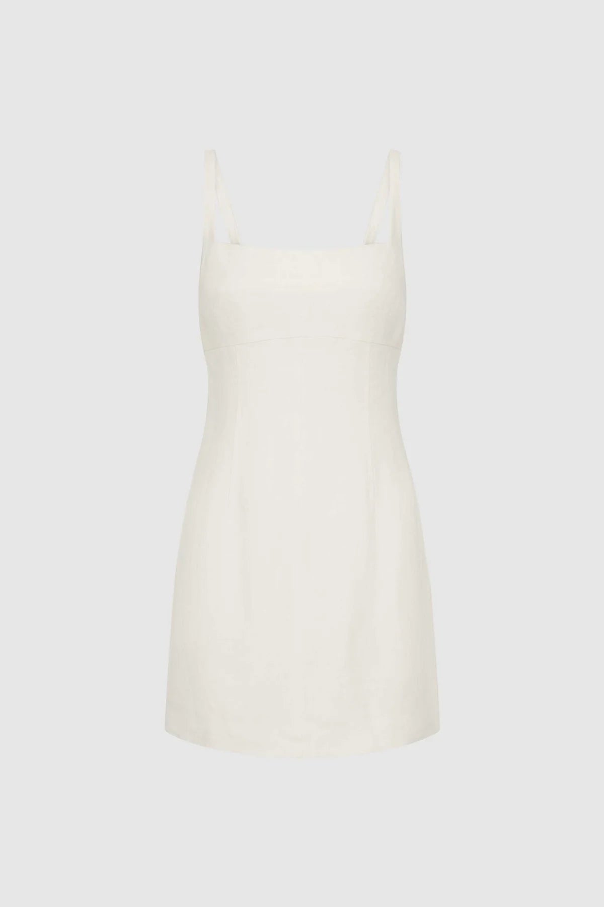 Pre Order * Tailored Square Neck Mini Dress - Off White