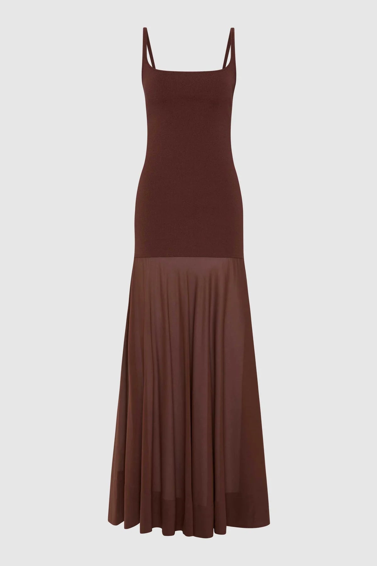 Pre Order * Sheer Silk Circle Hem Dress - Liqueur