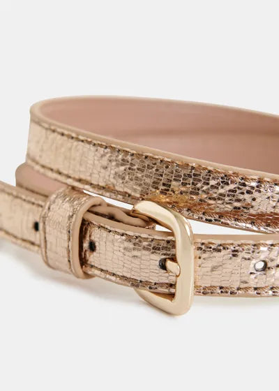 Lida Metalic Belt Gold