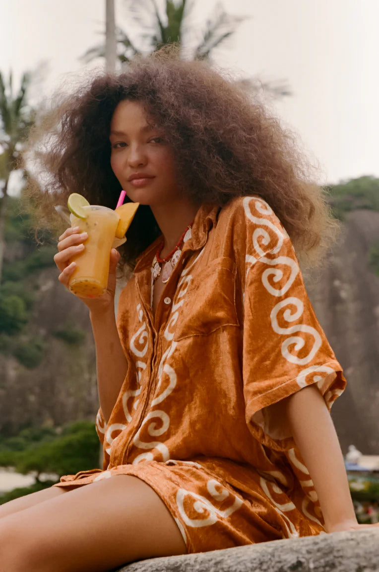 Aphaea Velvet Clover Mini Skirt