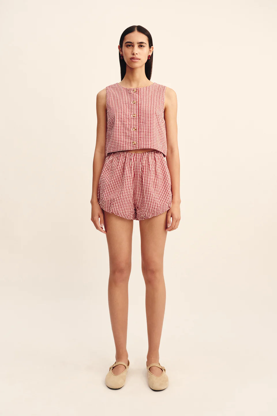 Aurelia Short - Red Gingham
