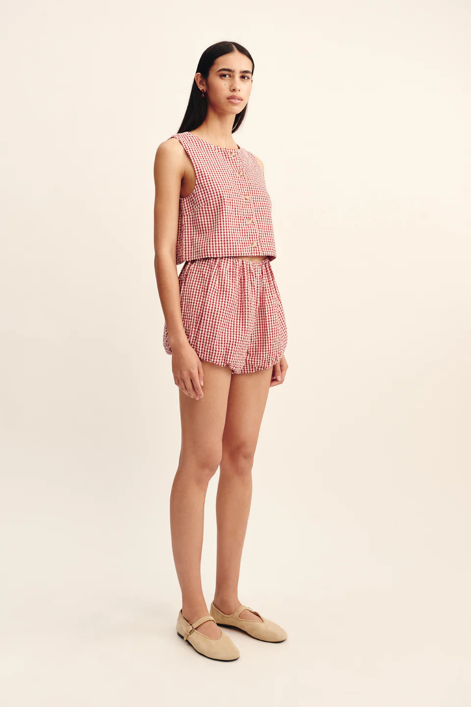 Aurelia Short - Red Gingham