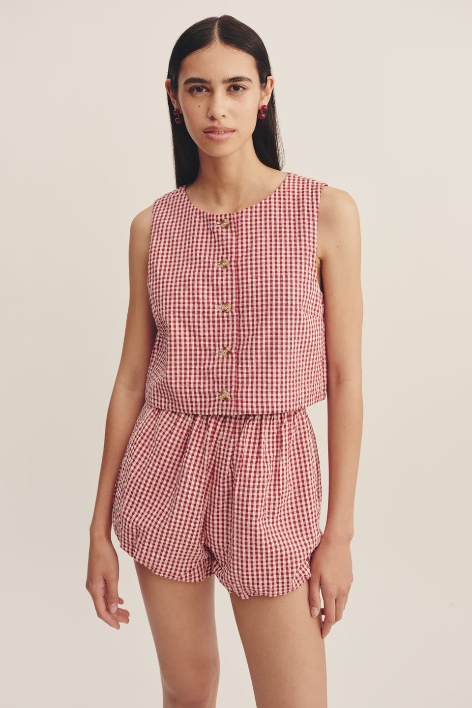 Aurelia Short - Red Gingham