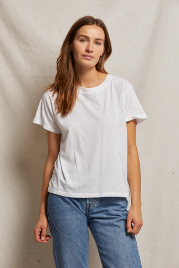 Ruby Boxy Crew Tee White