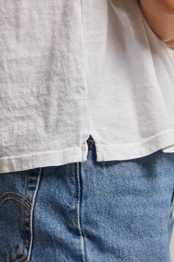 Ruby Boxy Crew Tee White