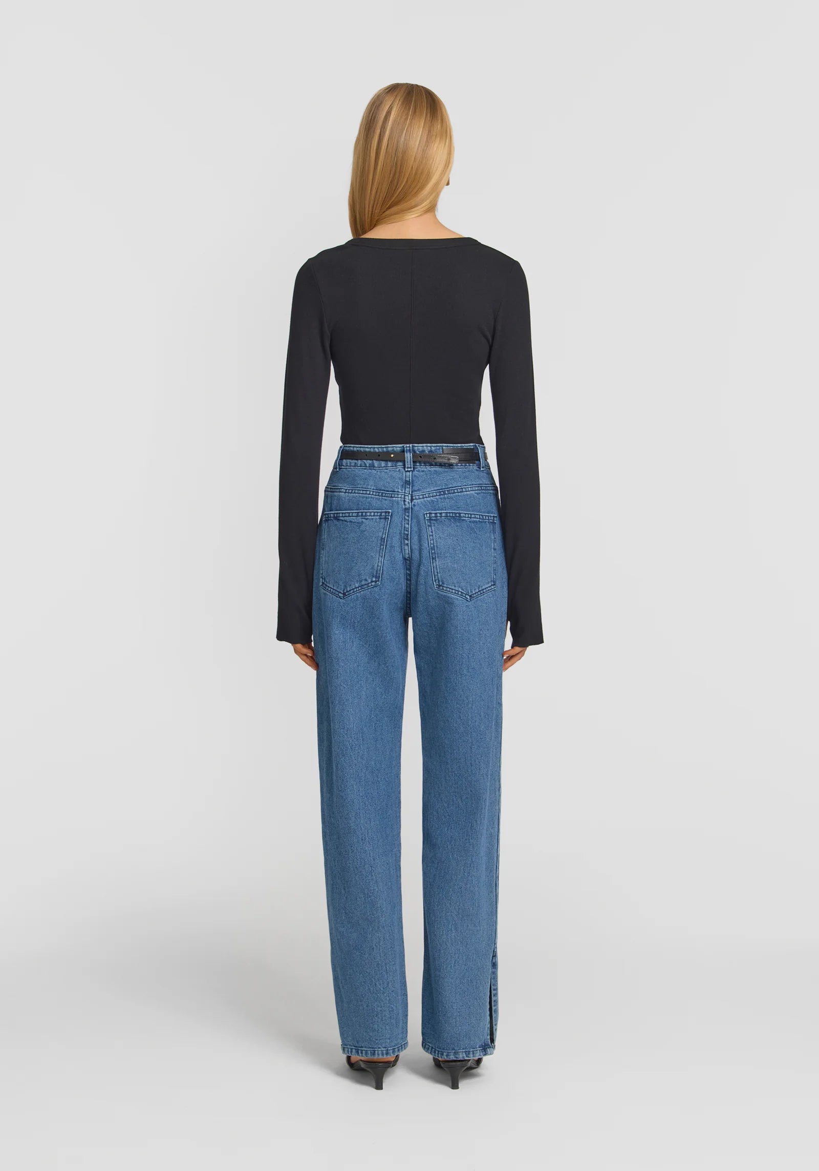 Clique Rib Henley - Black