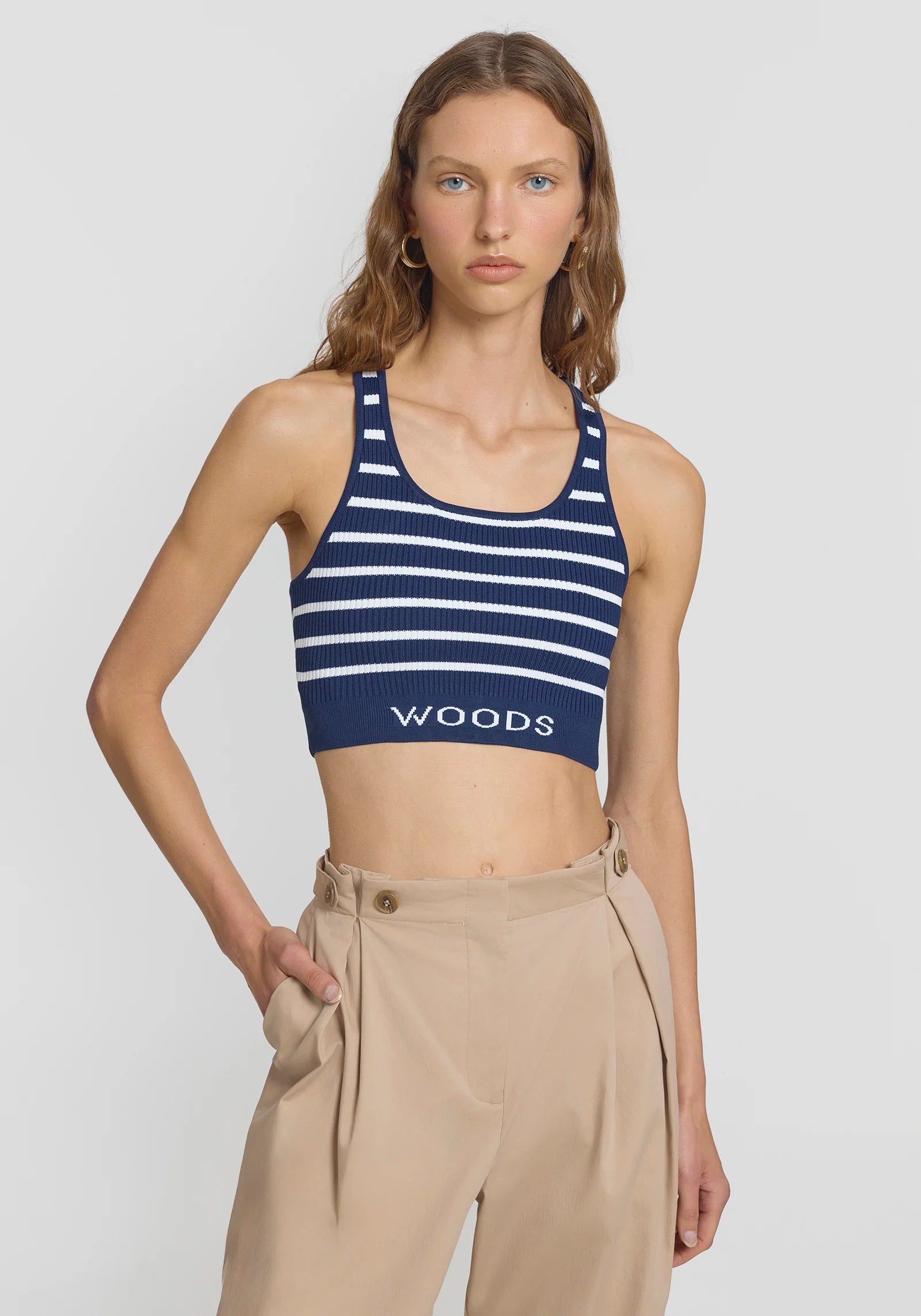 Lyra Crop Navy - 0 & 1