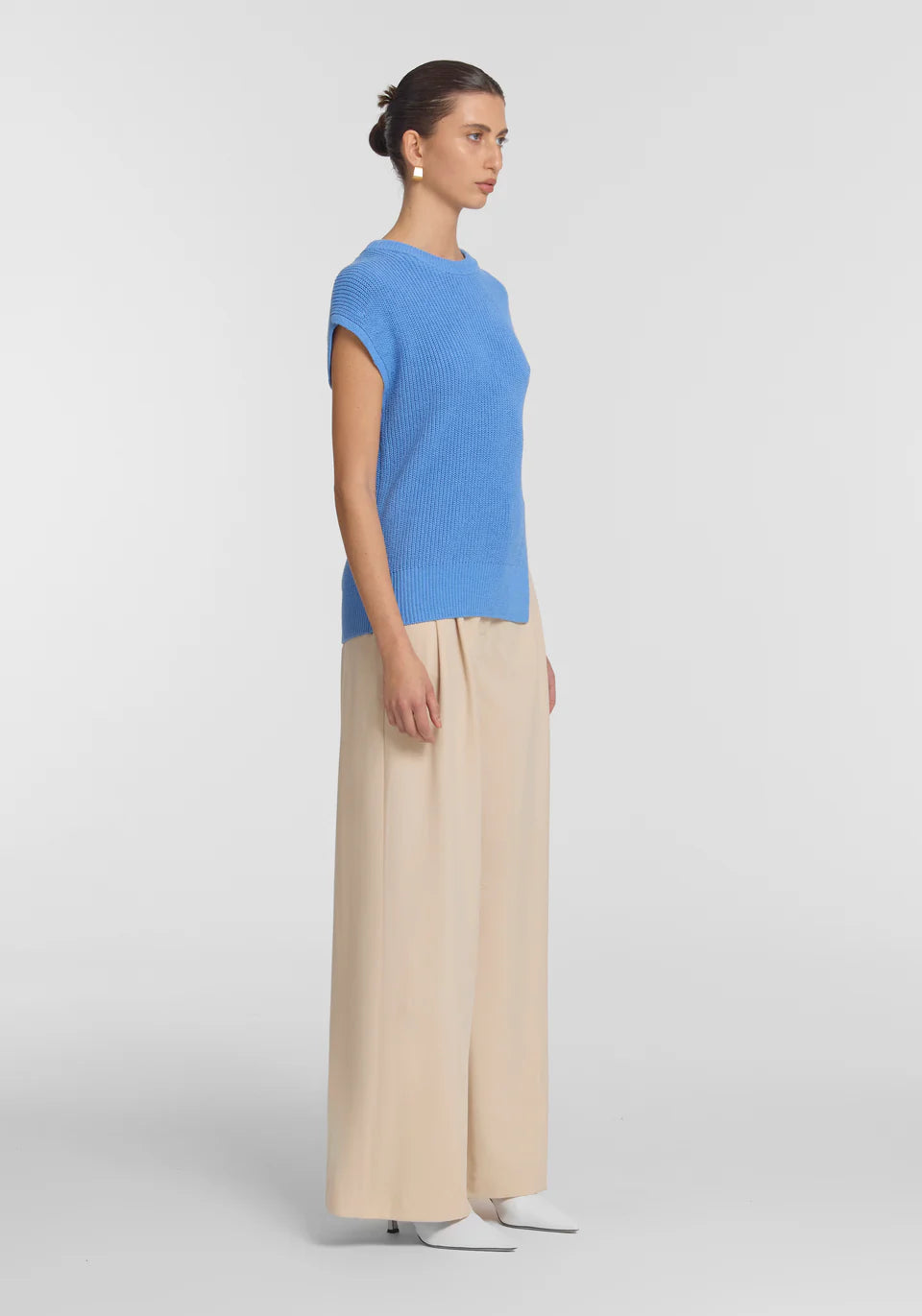 Memphis knit top Beachglass