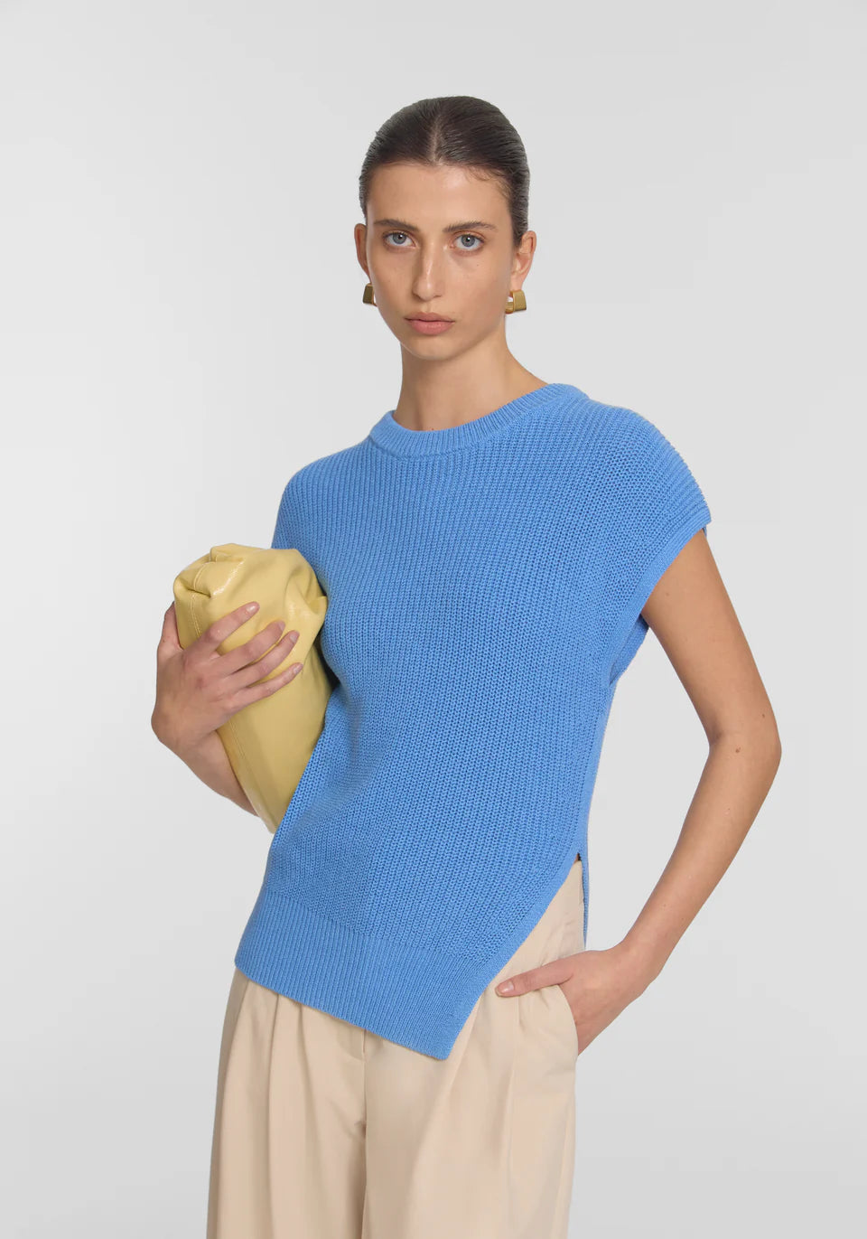 Memphis knit top Beachglass