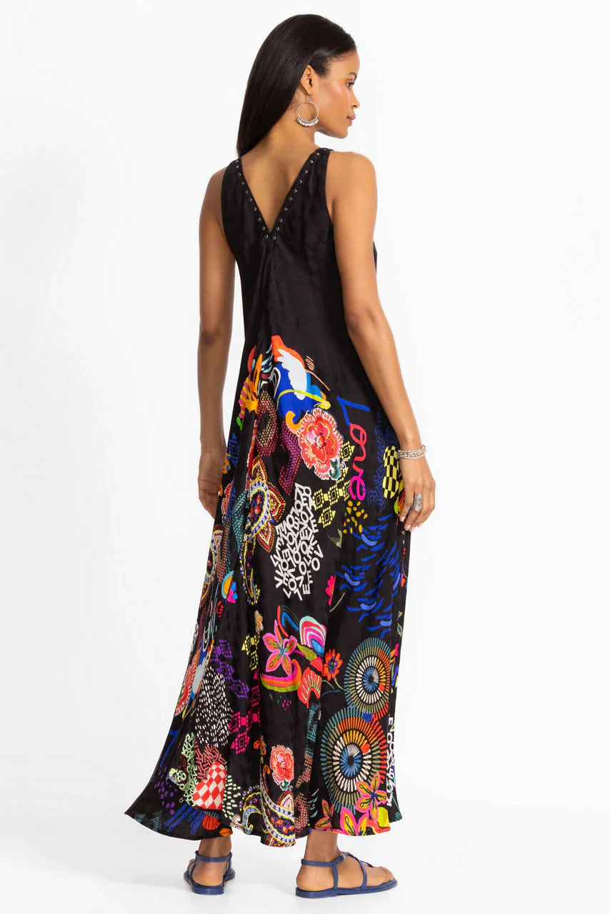 Eva Dress - Jenny Black Ground