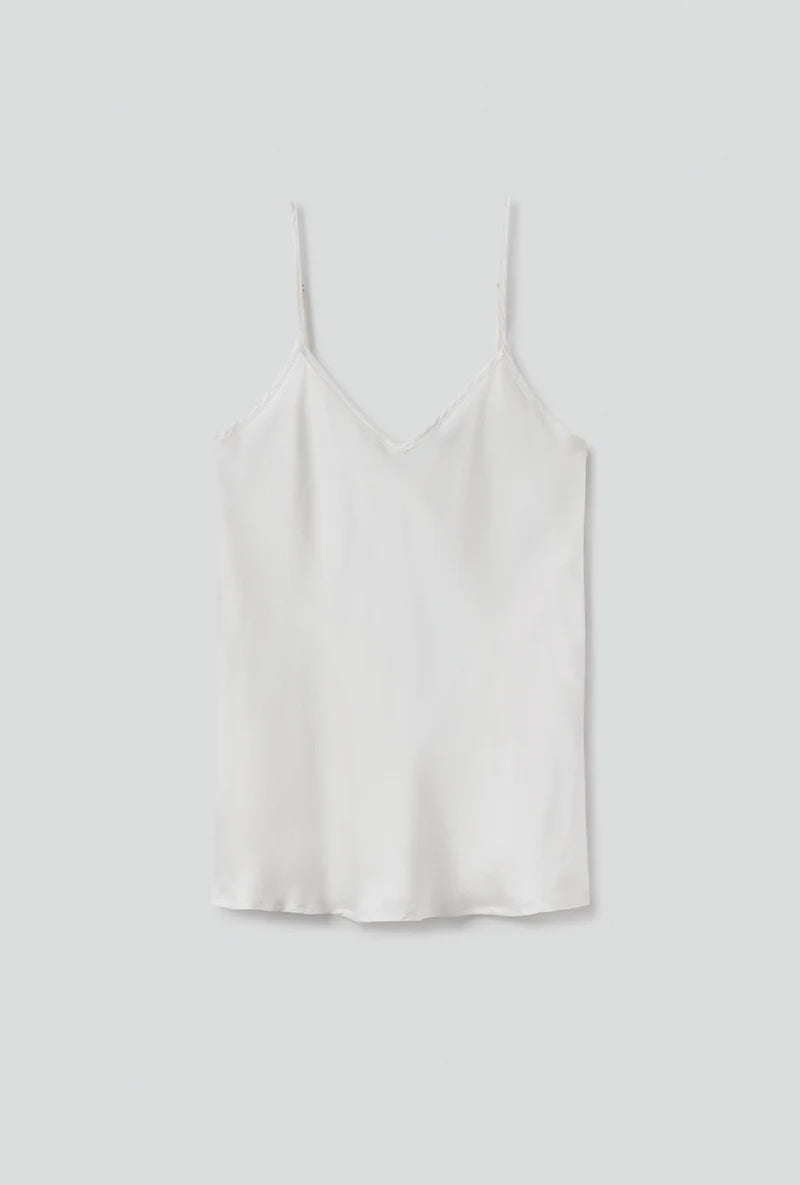 Bias Cut Cami - White