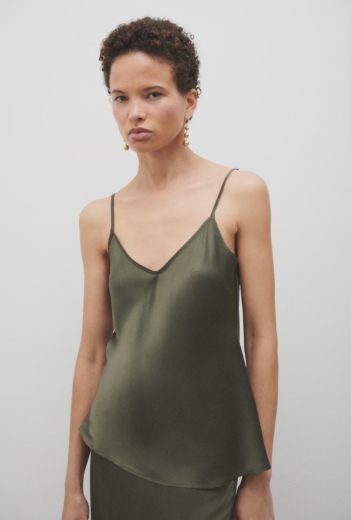 Bias Cut Cami - Pine