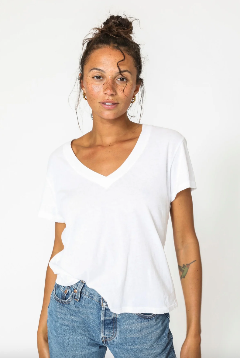 Hendrix Basic V Tee White