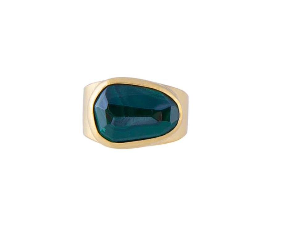 Free Form Malachite - Cocktail Ring