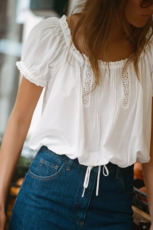 Gabi Top Fernanda Lace Antique White