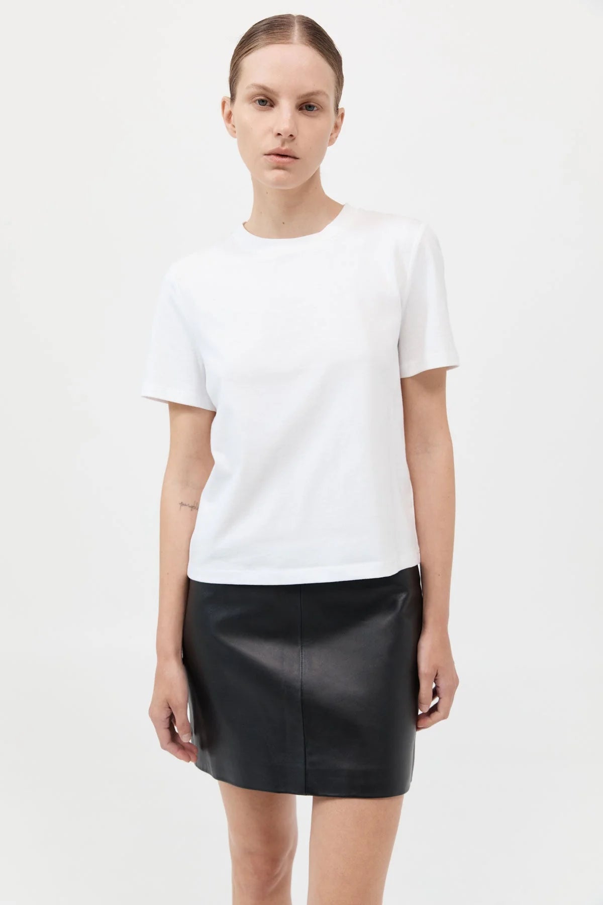 Leather Mini Skirt - Black