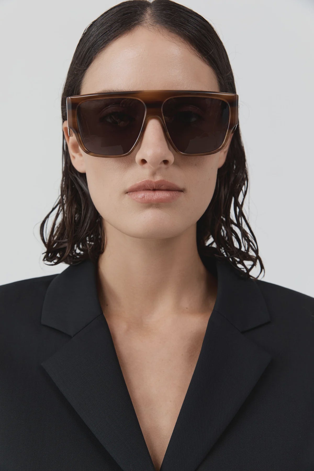 Pre Order * Linea Oversized Sunglasses - Tortoiseshell/Grey