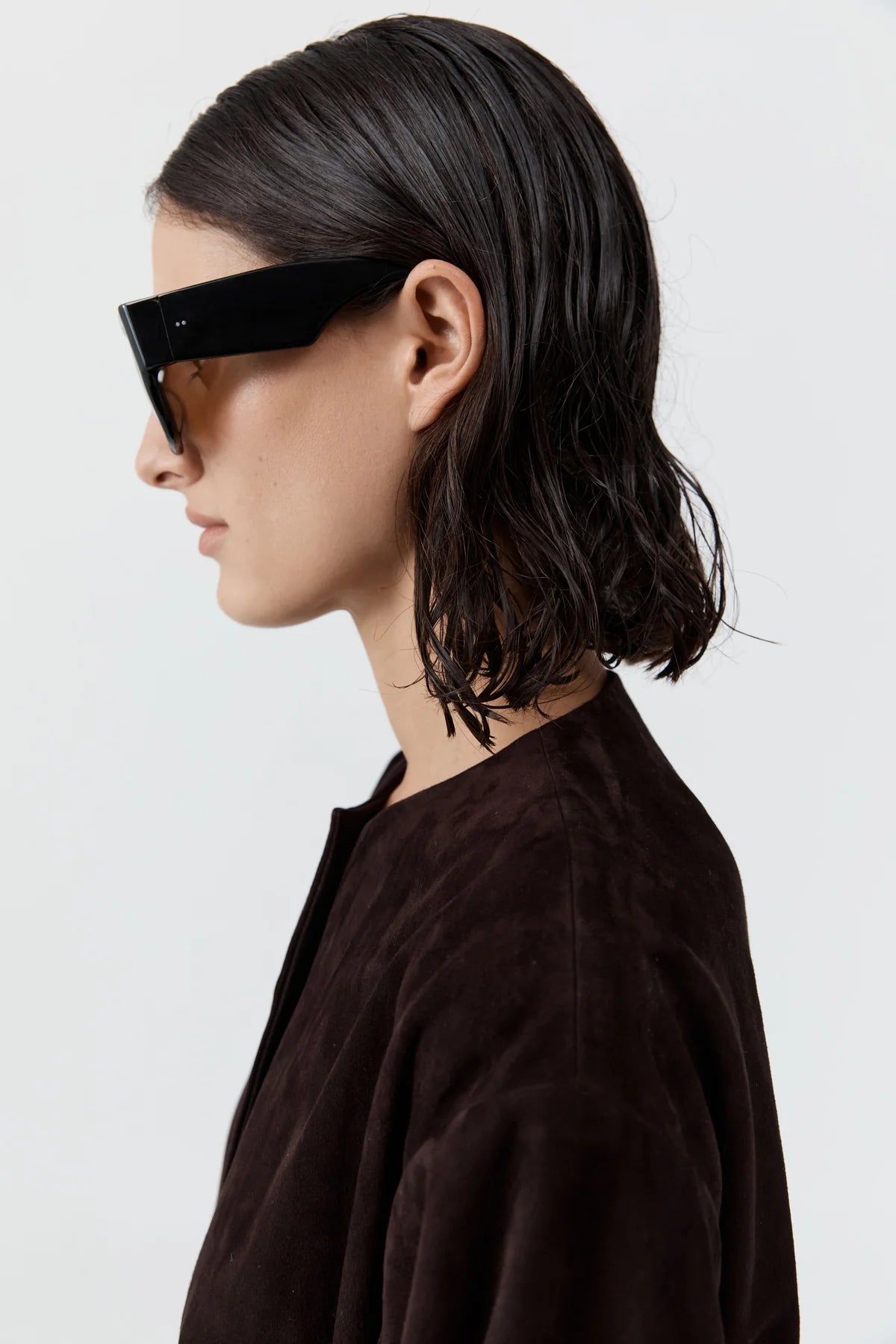 Linea Oversized Sunglasses - Black/Brown