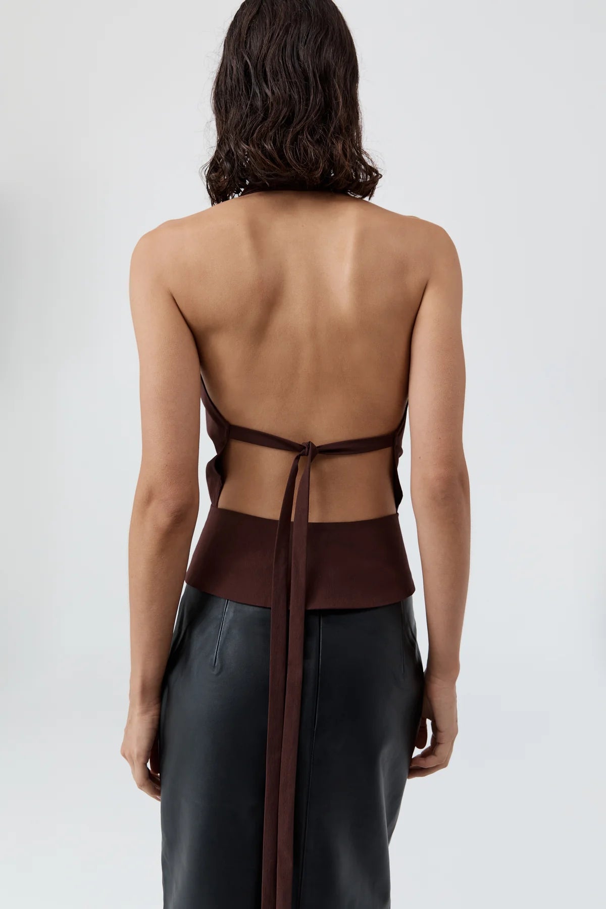 Halter Wrap Top - Liqueur