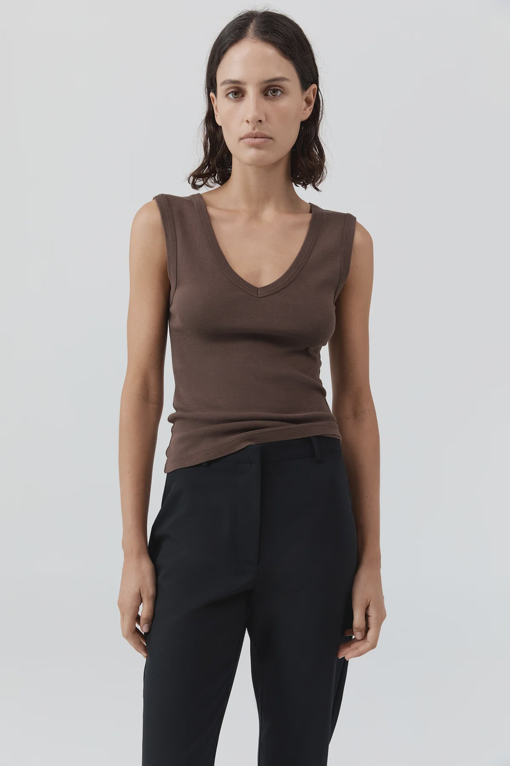 Organic Cotton 90s Top - Fudge