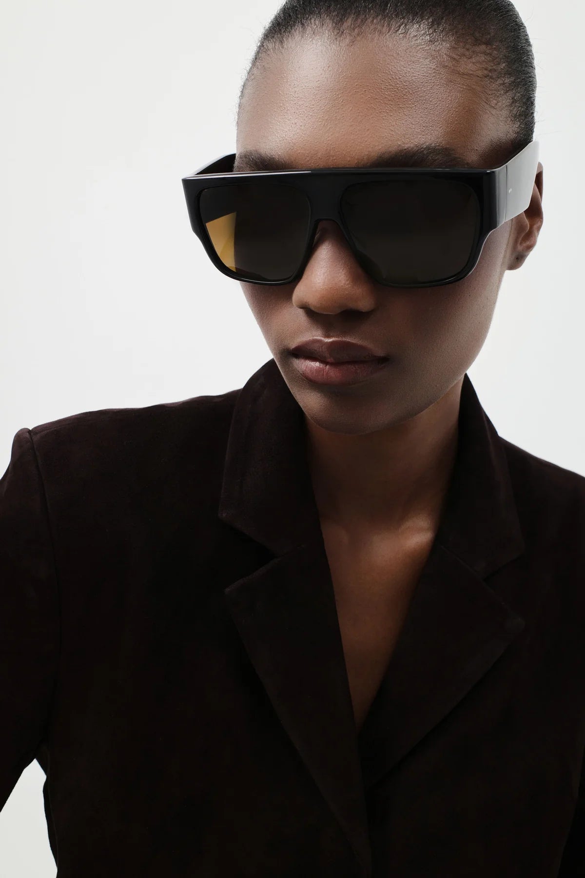 Linea Oversized Sunglasses - Black/Brown