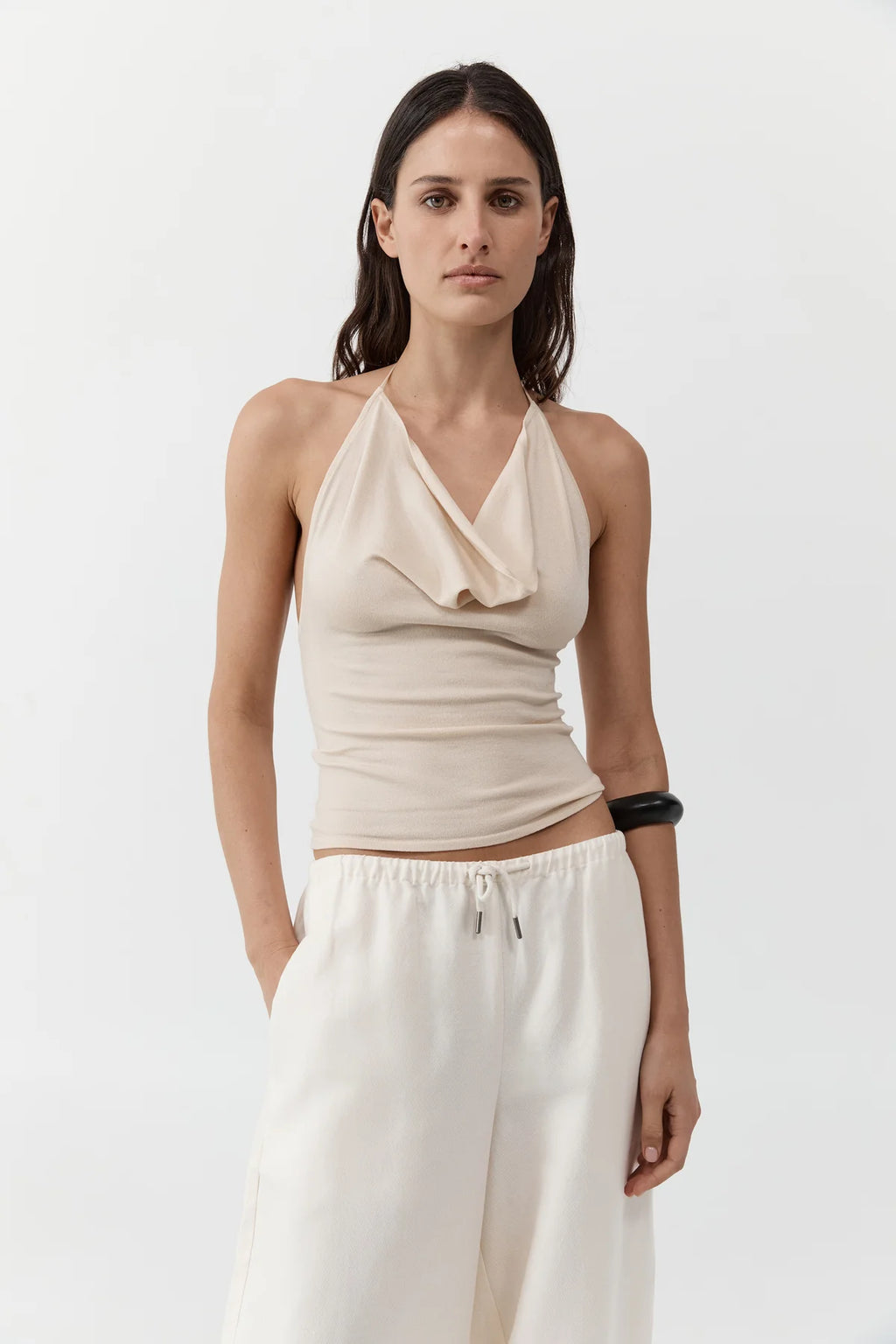 Fine Drawstring Relaxed Pant