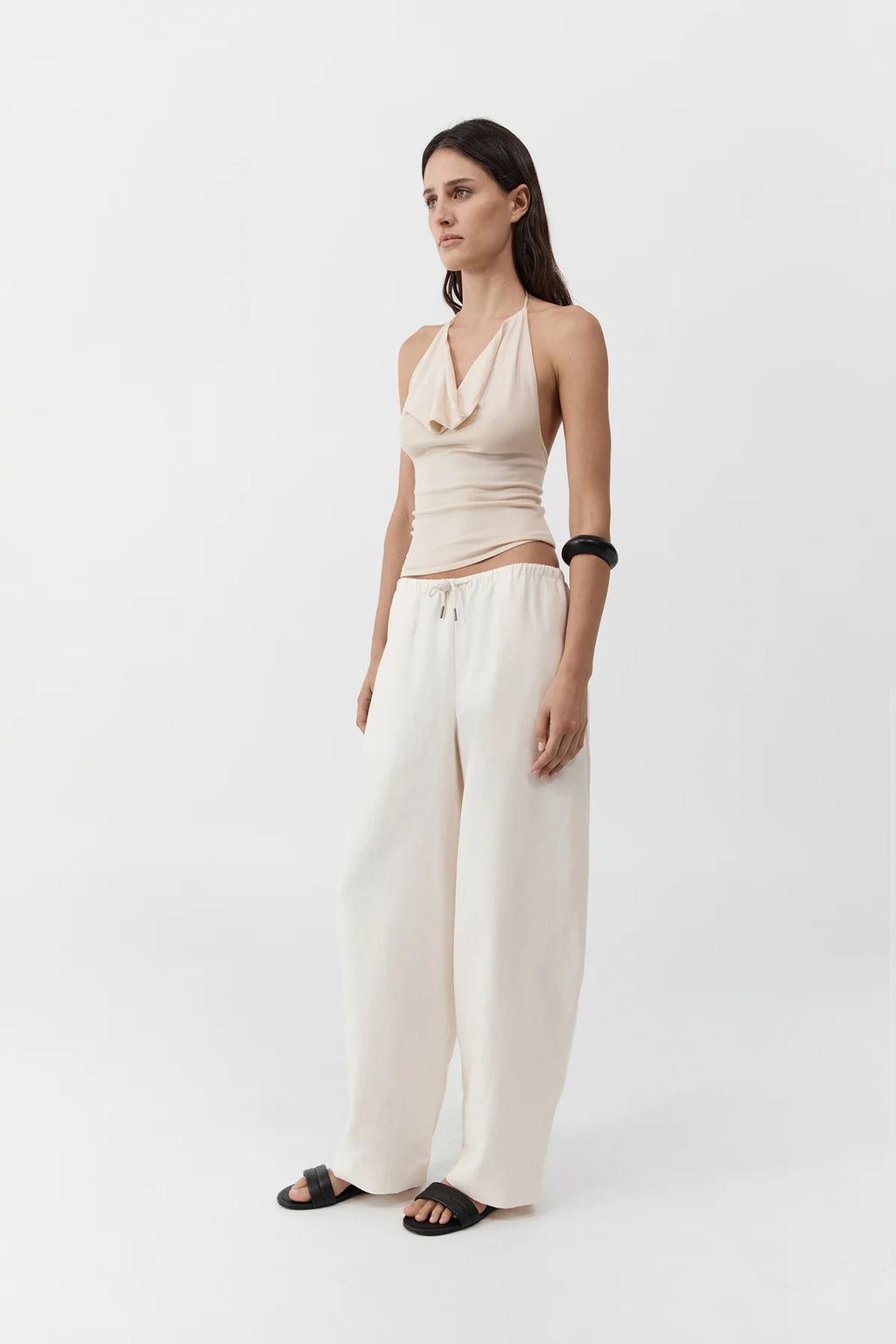 Fine Drawstring Relaxed Pant