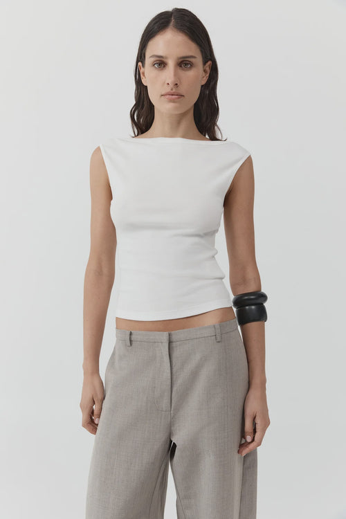 Organic Cotton Ballerina Top - White
