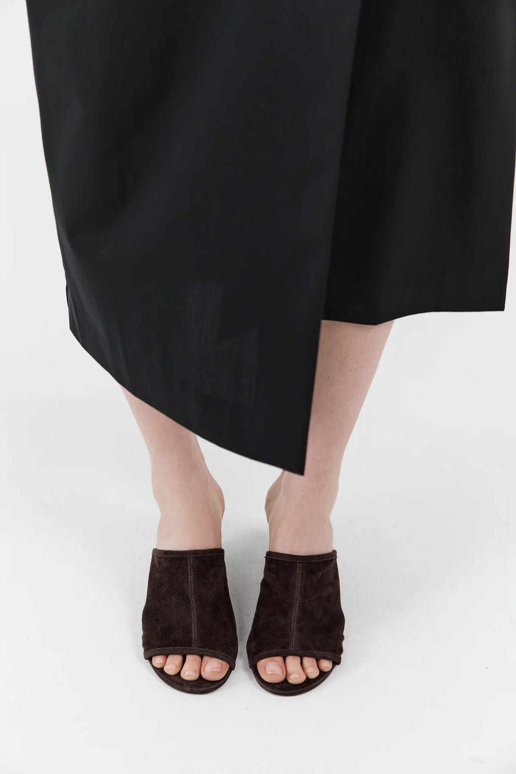 Suede Bandeau Wedge Coffee