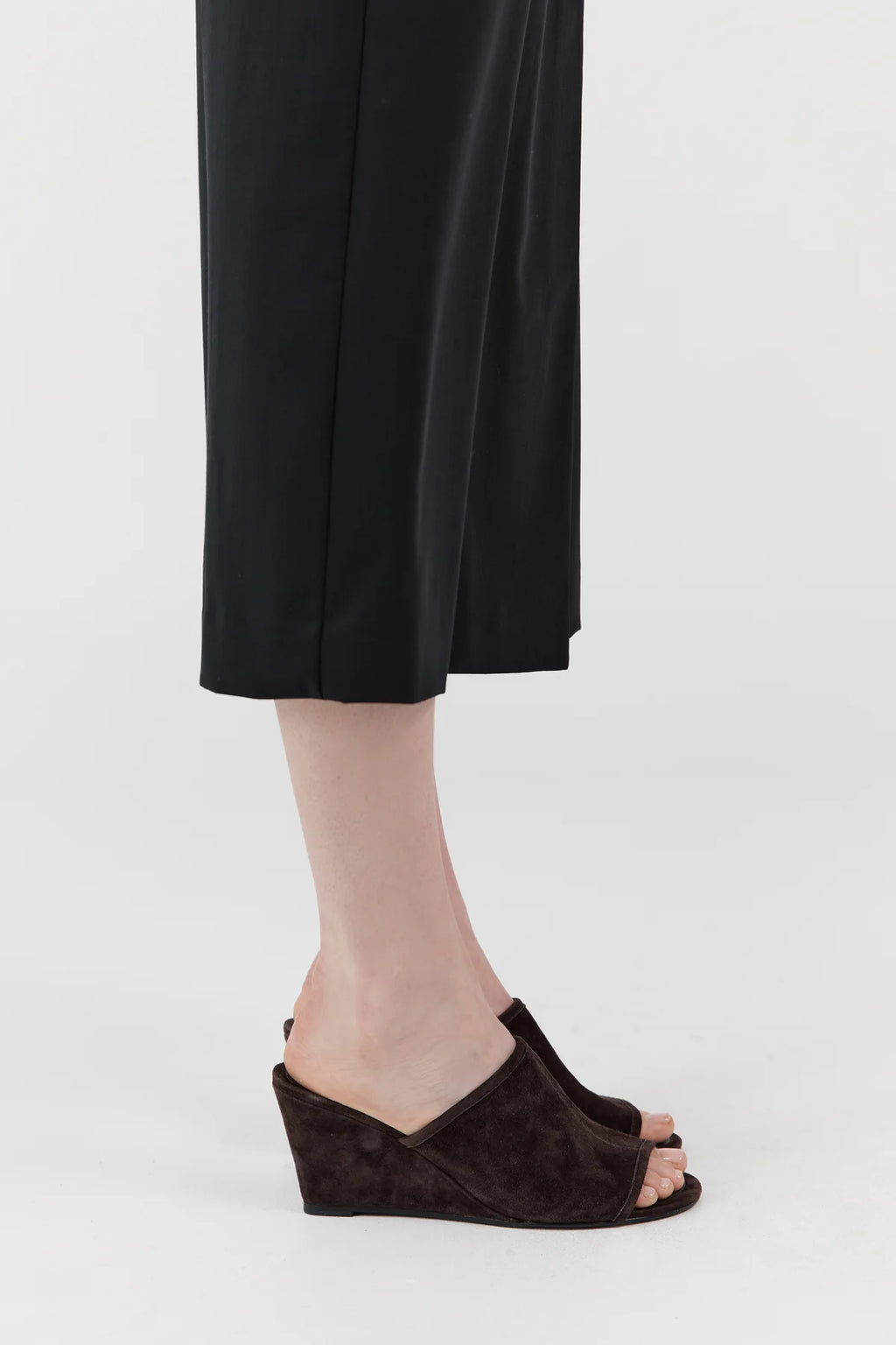 Suede Bandeau Wedge Coffee