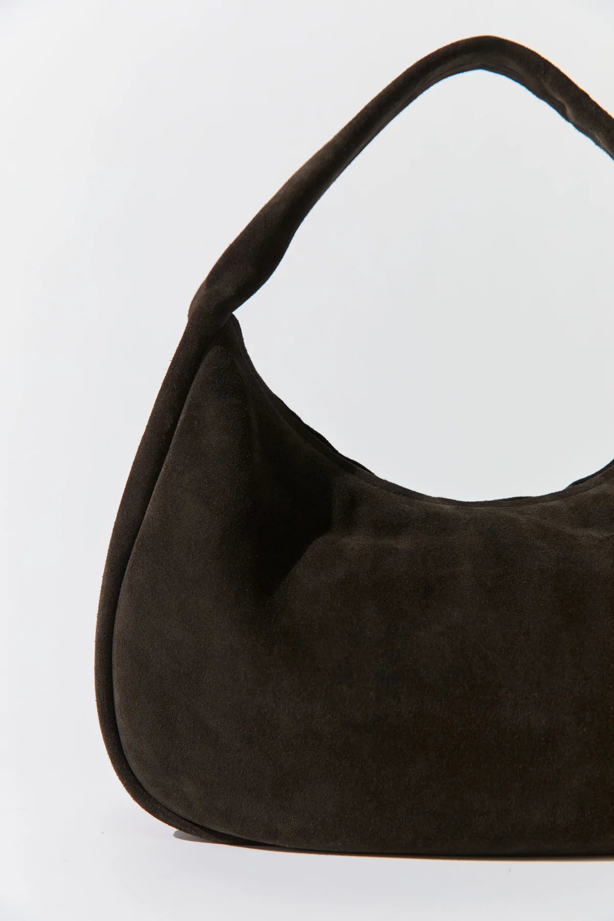 Suede Large Bon Bon Bag Coffee