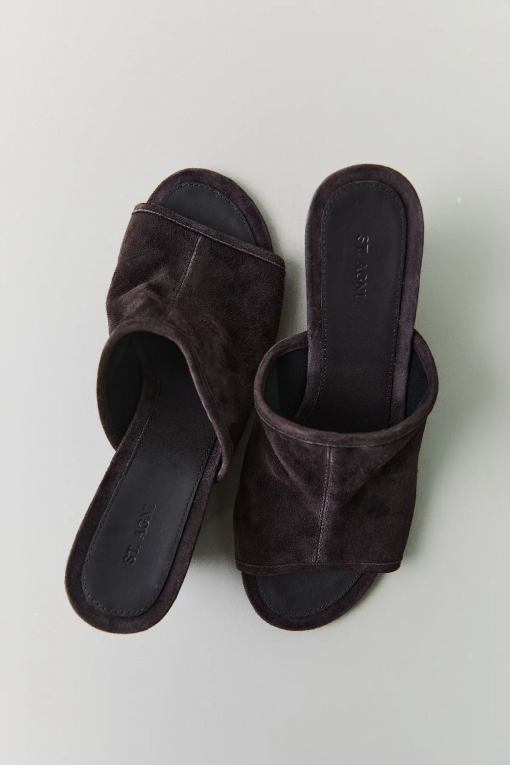 Suede Bandeau Wedge Coffee