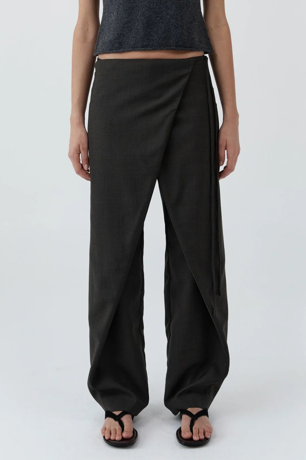 Wrap Rouleau Pants Umber